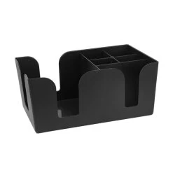 Bar Caddy Für Servietten, Trinkhalme & Stirrer, Schwarz