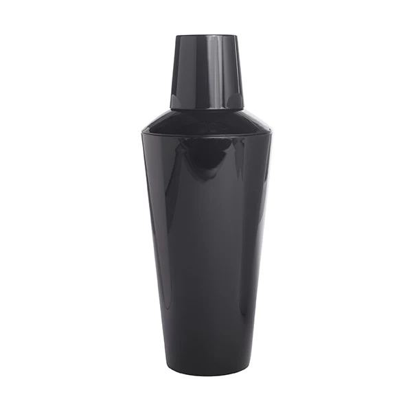 3-tlg. Kunststoff Cocktailshaker, Schwarz, APS Barware - 740ml