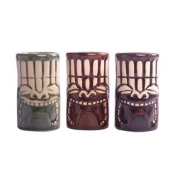 Tiki Mug Shot Set, Khaki/Grün/Braun - 40ml