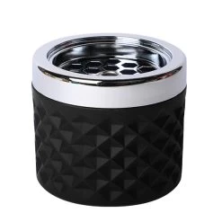 Windaschenbecher Aus Glas, Matt Schwarz - Ø9,6cm