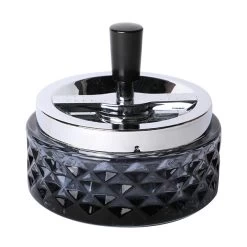 Windaschenbecher Aus Glas, Schwarz - Ø11,5cm