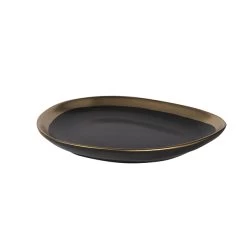 Dessertteller, APS Porcelain, Dynasty, Dunkelgrün/gold - Ø21cm