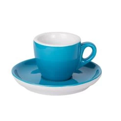 Espresso Tasse, APS Porcelain, Colored Line, Türkisblau - 55ml