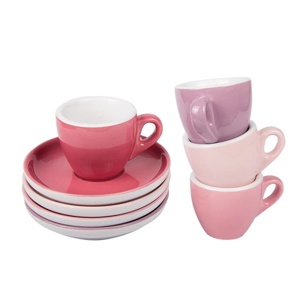 Espresso Tasse, APS Porcelain, Colored Line, Altrosa - 55ml â Bild 2