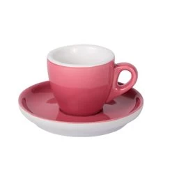 Espresso Tasse, APS Porcelain, Colored Line, Kaminrot - 55ml