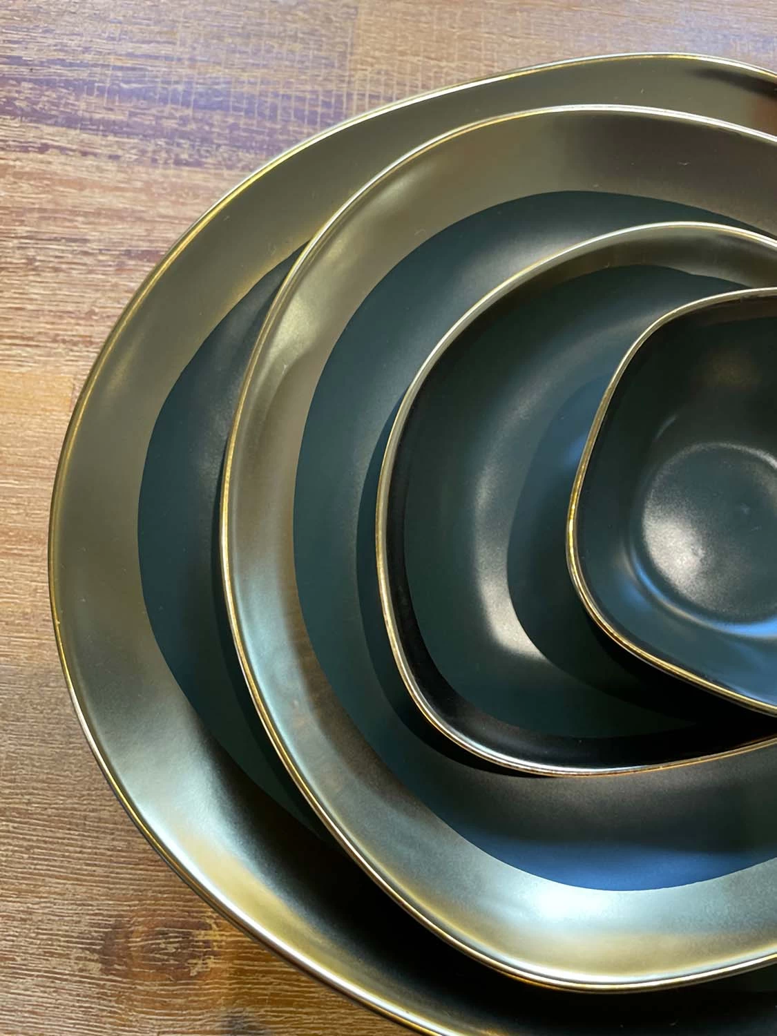 Milchkaffeetasse, APS Porcelain, Dynasty, DunkelgrĂŒn/gold - 240ml â Bild 4