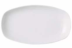 Servierplatte, APS Porcelain, Basics White - 14,4cm X 25cm