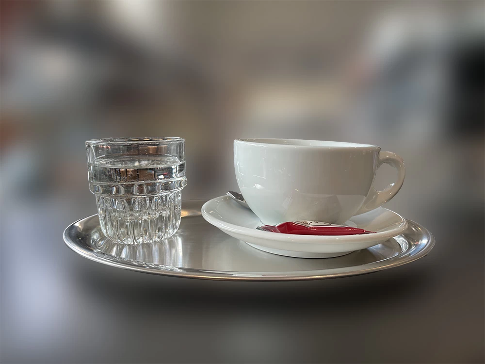 Kaffeetablett Oval, Edelstahl, WAS Germany - 26,5cm X 19,5cm â Bild 2