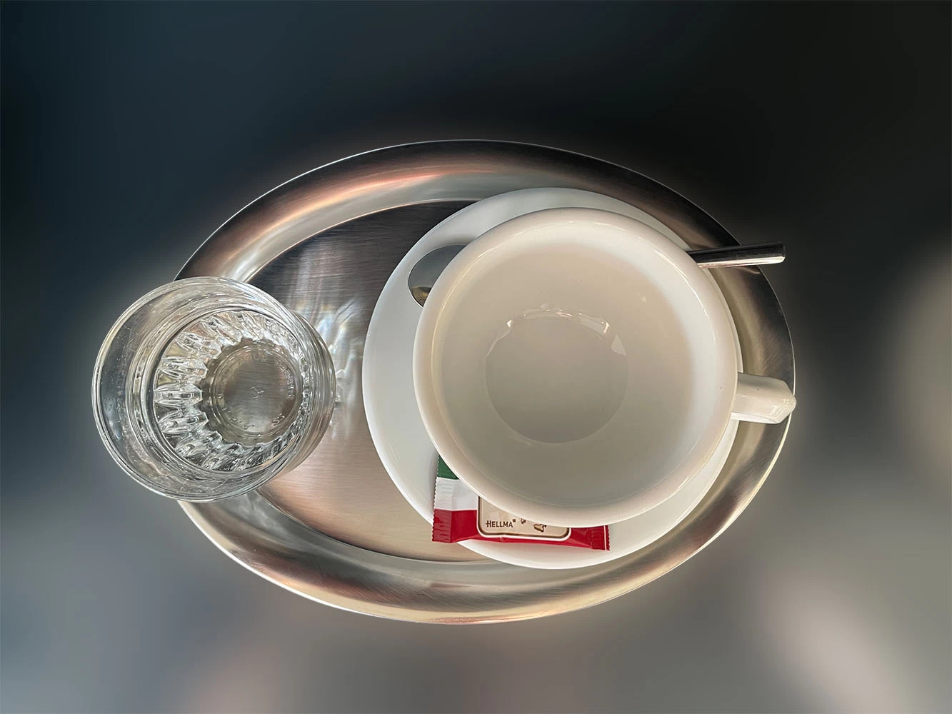 Kaffeetablett Oval, Edelstahl, WAS Germany - 26,5cm X 19,5cm â Bild 3