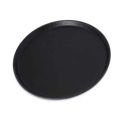 Serviertablett/ Kellnertablett, Carlisle, Schwarz - Ø35,5cm