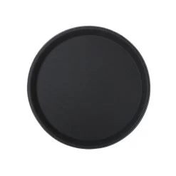 Serviertablett Groß/oval, Fiberglas, Schwarz - Ø36cm