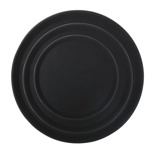 Serviertablett Groß/oval, Fiberglas, Schwarz - Ø36cm – Bild 2