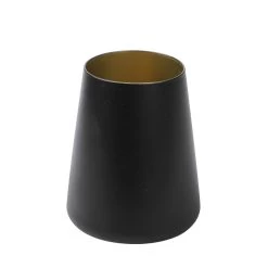 Glasbecher / Wasserglas, Stölzle, Power, Schwarz/Gold - 380ml