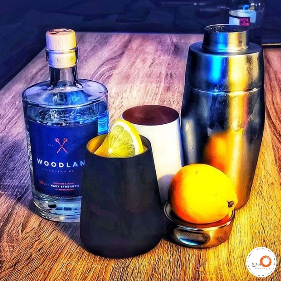 Glasbecher / Wasserglas, Stölzle, Power, Schwarz/Gold - 380ml – Bild 4