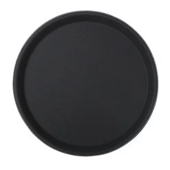 Serviertablett Groß/oval, Fiberglas, Schwarz - Ø41cm