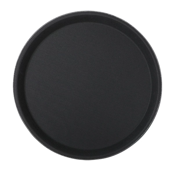 Serviertablett Groß/oval, Fiberglas, Schwarz - Ø41cm