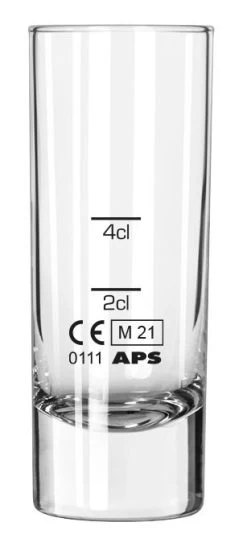 Shotglas, Onis (Libbey), Chicago - Eichstrich: 2cl & 4cl