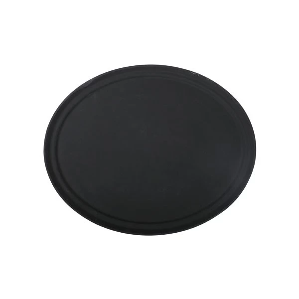 Serviertablett GroĂ/oval, Fiberglas, Schwarz - 56cm X 68cm