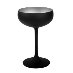 Sektschale, Stölzle, Elements, Schwarz / Silber - 230ml