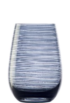 Glasbecher / Wasserglas, Stölzle, Twister, Blaugrau - 465ml