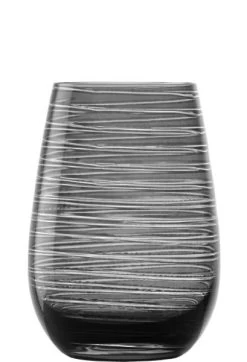 Glasbecher / Wasserglas, Stölzle, Twister, Rauchgrau - 465ml