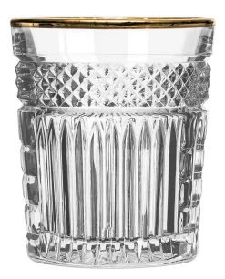 Double Old Fashioned Glas Mit Goldrand, Libbey Radiant- 355ml
