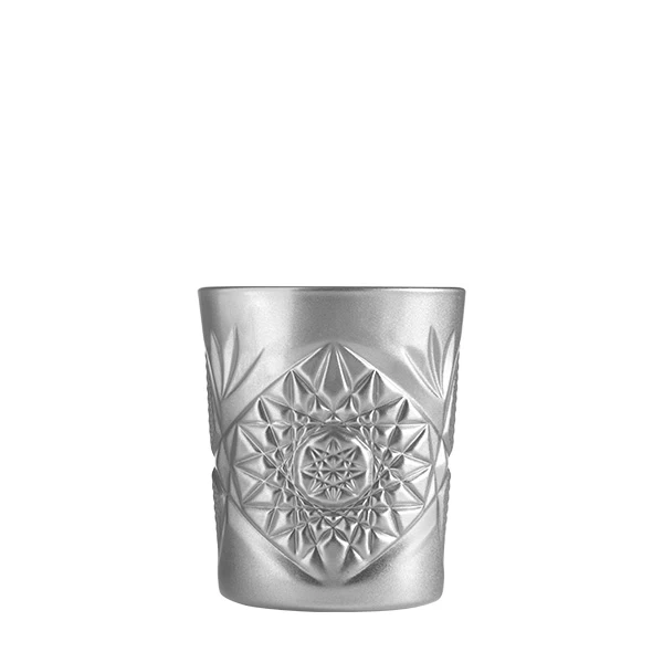 Double Old Fashioned Glas, Libbey, Hobstar, Silber - 355ml