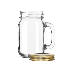 Drinking Jar Mit Deckel, APS Glass - 473ml