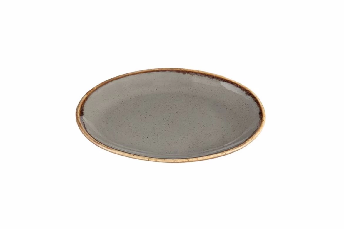 Platte Oval, Porland Porselen, Seasons Dark Grey - 23,7cm X 31cm â Bild 2