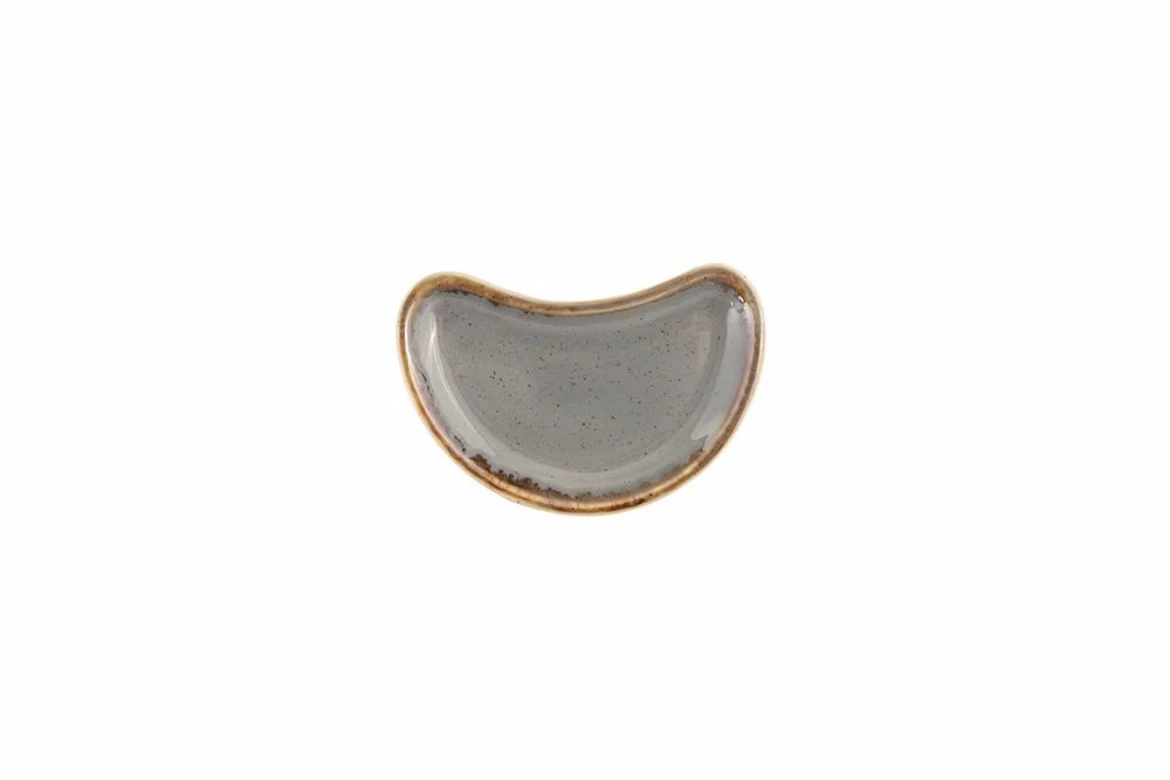 Platte Mini, Porland Porselen, Seasons Dark Grey -10,9cm X 7,35cm