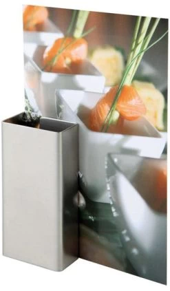 Kartenhalter 2er Set, APS, Silber - 4,5cm X 8,5cm