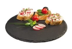 Naturschieferplatte, APS, Schwarz - Ø22cm