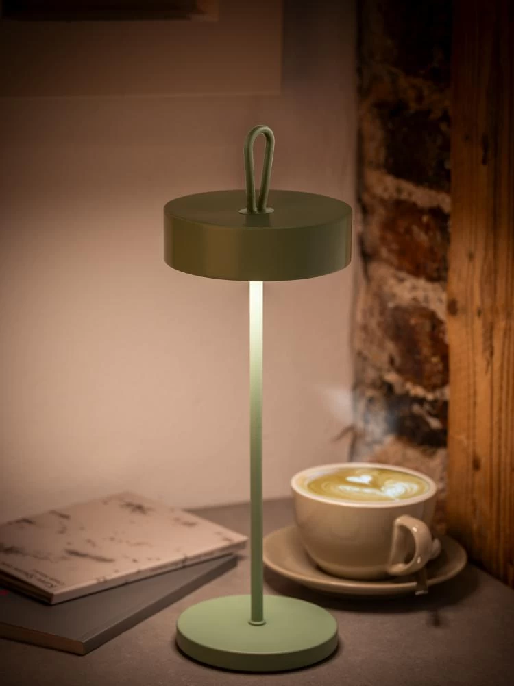 Akku LED-Tischlampe, APS, Cleo, GrĂŒn - 30,5cm â Bild 2