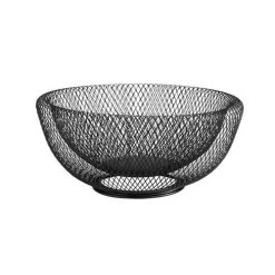 Brot- & Obstkorb, APS, Wire, Schwarz - Ø31cm