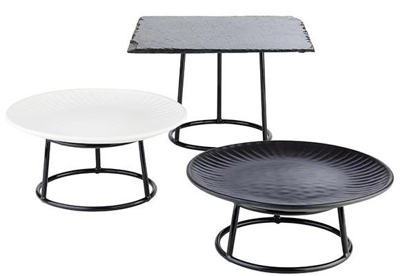 BuffetstĂ€nder, APS, MULTI ROUND, Schwarz - H8cm â Bild 2