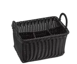 Besteck-Korb, APS, ECONOMIC, Schwarz - 26cm X 18cm