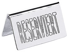 Tischschild Reserviert, Silber