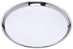 Serviertablett Rund, Contacto, Silber - Ø41cm