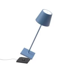 Akku LED-Stehlampe, Zafferano Poldina, Blau - 38cm