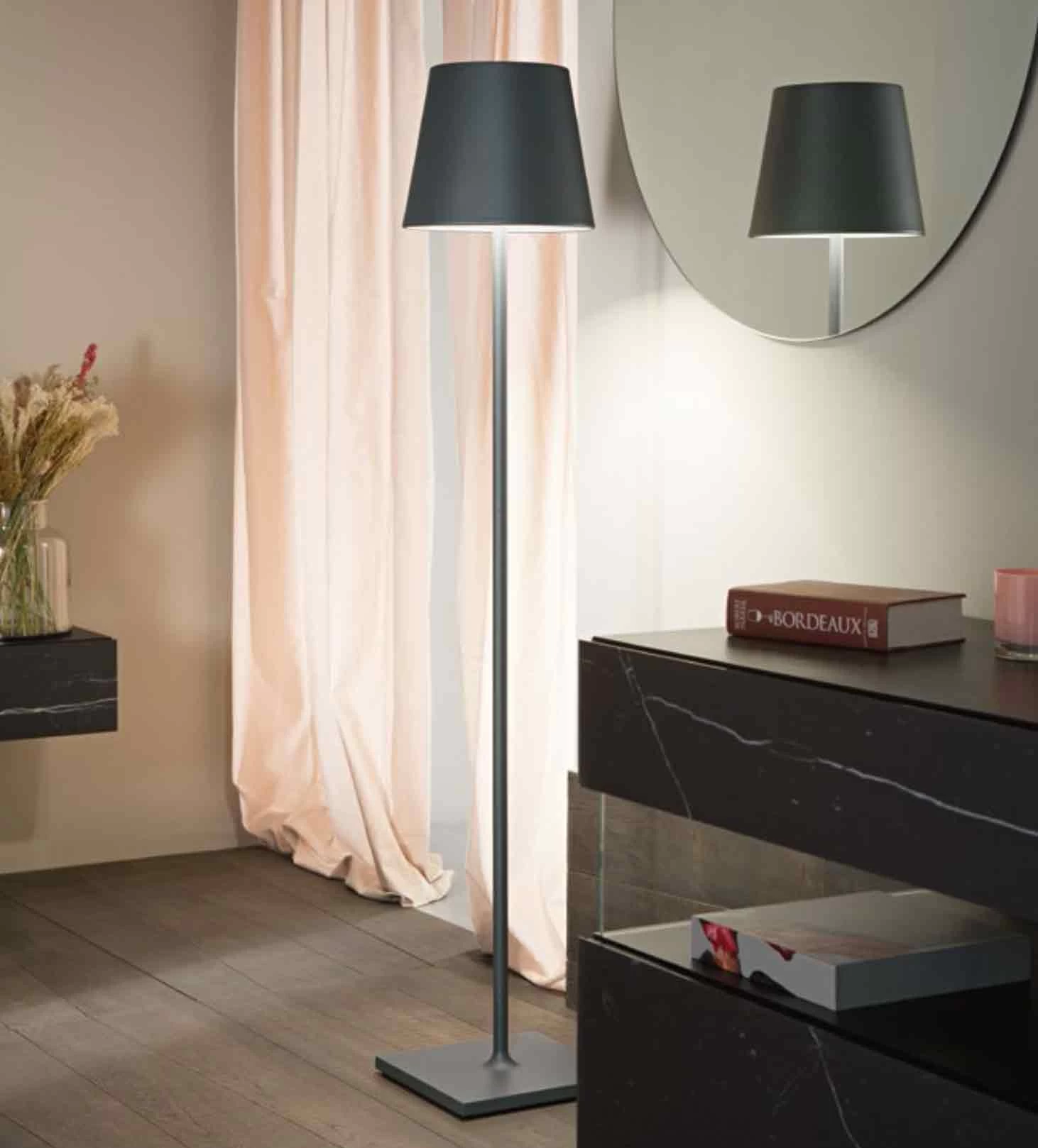 Akku LED-Stehlampe, Zafferano Poldina Pro XXL, Anthrazit - 150cm â Bild 2