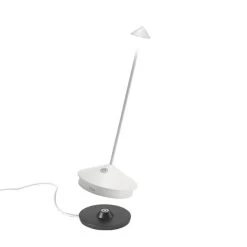 Akku LED-Tischlampe, Zafferano Pina Pro, WeiĂ - 29 Cm